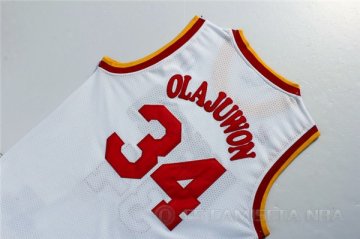 Camiseta Olajuwon #34 Houston Rockets Blanco