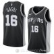 Camiseta Pau Gasol #16 San Antonio Spurs Icon 2017-18 Negro