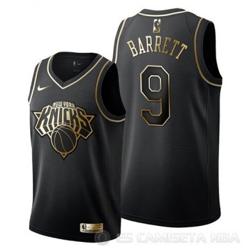 Camiseta R.j. Barrett #9 Golden Edition New York Knicks Negro