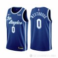 Camiseta Russell Westbrook NO 0 Los Angeles Lakers Classic 2021-2022 Azul