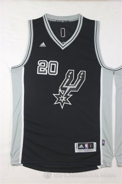 Camiseta Ginobili #20 San Antonio Spurs Negro