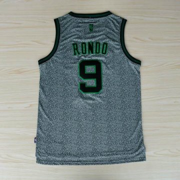 Camiseta Rondo #9 Celtics 2013 Moda Estatica Gris