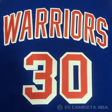 Camiseta Stephen Curry NO 30 Golden State Warriors 75th Anniversary Azul