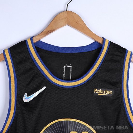 Camiseta Stephen Curry #30 Golden State Warriors Ciudad 2021-22 Negro - Haga un click en la imagen para cerrar