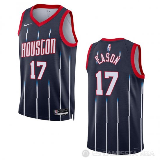 Camiseta Tari Eason #17 Houston Rockets Ciudad 2022-23 Negro - Haga un click en la imagen para cerrar