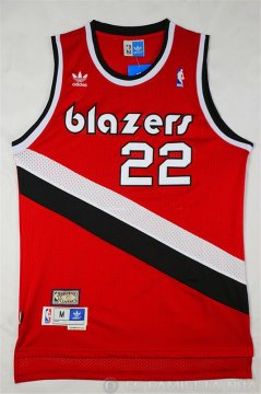 Camiseta Drexler #22 Portland Trail Blazers Rojo