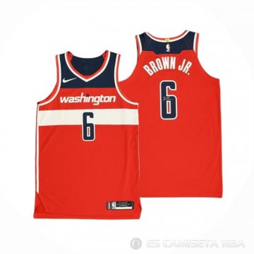 Camiseta Troy Brown Jr. #6 Washington Wizards Icon Autentico Rojo