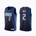 Camiseta Tyler Bey NO 2 Dallas Mavericks Earned 2020-21 Azul