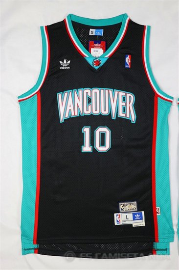 Camiseta Retro Vancouver Bibby #10 Vancouver Grizzlies Negro - Haga un click en la imagen para cerrar