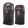 Camiseta Zach Lavine NO 8 Chicago Bulls Ciudad 2020-21 Gris