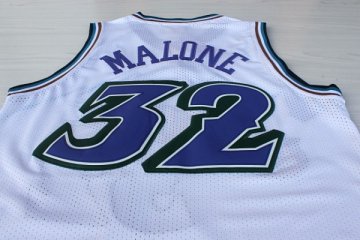 Camiseta retro Malone #32 Utah Jazz Blanco
