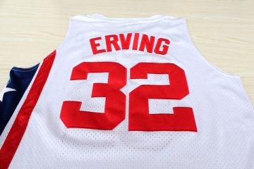 Camiseta Erving #32 Nets ABA Blanco