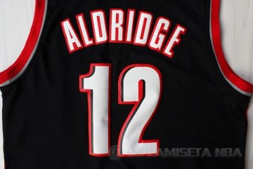 Camiseta Aldridge #12 Portland Trail Blazers Negro