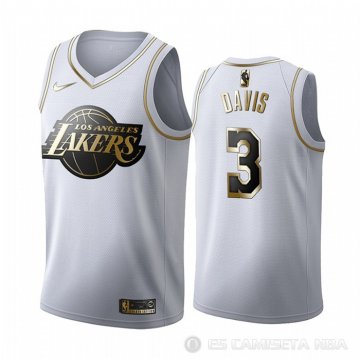 Camiseta Anthony Davis #3 Golden Edition Los Angeles Lakers Blanco