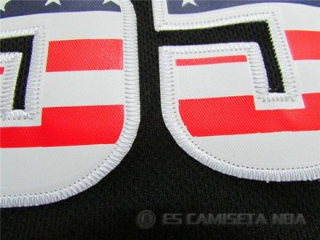 Camiseta Durant #35 Bandera Americana Negro