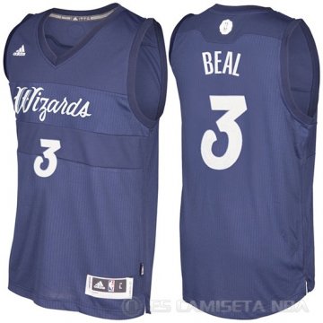 Camiseta Bradley Beal #3 Washington Wizards Navidad 2016 Azul