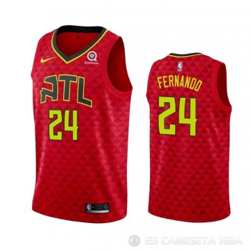 Camiseta Bruno Fernando #24 Atlanta Hawks Statement Rojo