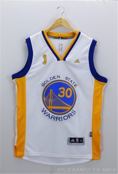 Camiseta Curry Campeonato #30 Golden State Warriors Blanco