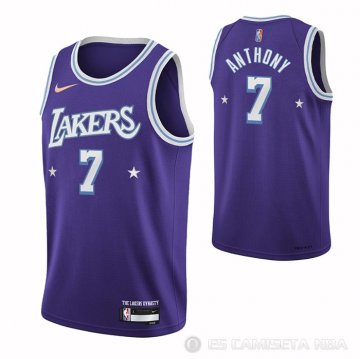 Camiseta Carmelo Anthony #7 Los Angeles Lakers Ciudad 2021-22 Violeta