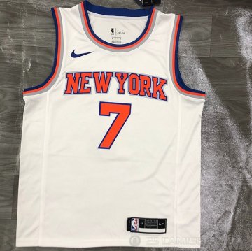 Camiseta Carmelo Anthony NO 7 New York Knicks Association Blanco
