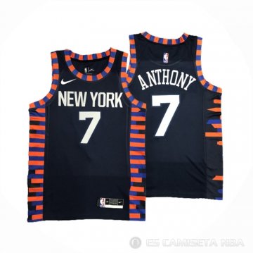 Camiseta Carmelo Anthony #7 New York Knicks Ciudad Edition 2019-20 Azul