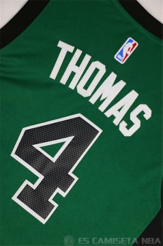 Camiseta Thomas #4 Boston Celtics Borde DE Color Verde Oscuro