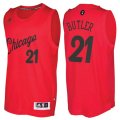 Camiseta Christmas Day Chicago Bulls Butler #21 Rojo 2016