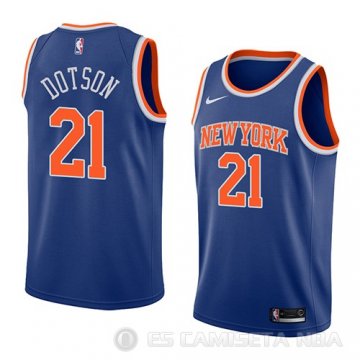 Camiseta Damyean Dotson #21 New York Knicks Icon 2018 Azul