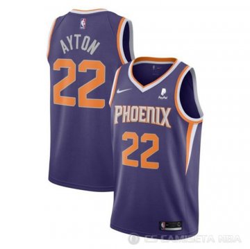 Camiseta Deandre Ayton NO 22 Phoenix Suns Icon 2021 Violeta