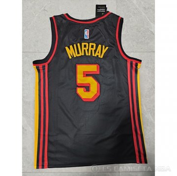 Camiseta Dejounte Murray #5 Atlanta Hawks Statement 2022-23 Negro