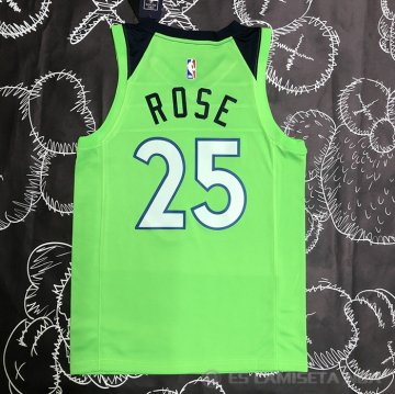 Camiseta Derrick Rose #25 Minnesota Timberwolves Statement 2020-21 Verde