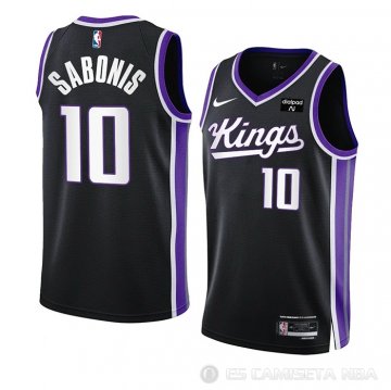 Camiseta Domantas Sabonis #10 Sacramento Kings Icon 2023-24 Negro
