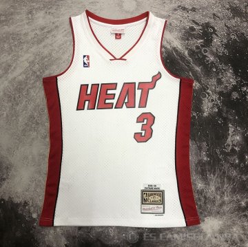 Camiseta Dwyane Wade #3 Miami Heat Mitchell & Ness 2005-06 Blanco