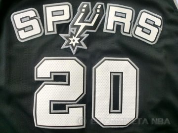 Camiseta Ginobili #20 San Antonio Spurs Negro