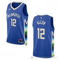 Camiseta Grayson Allen #12 Milwaukee Bucks Ciudad 2022-23 Azul