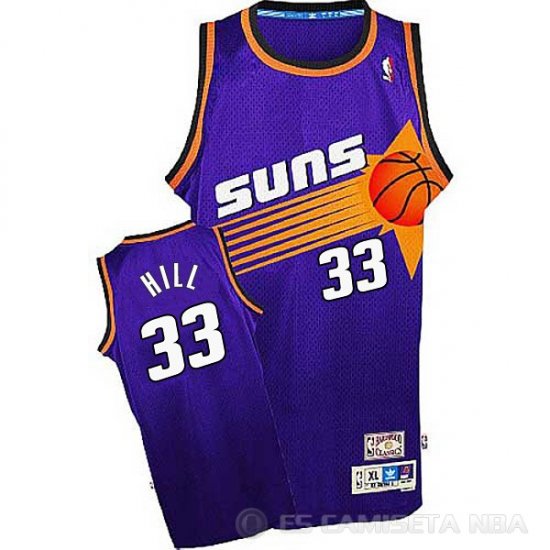 Camiseta Hill #33 Phoenix Suns Retro Purpura - Haga un click en la imagen para cerrar