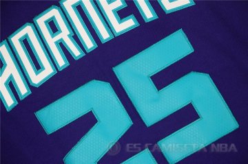 Camiseta Johnson #25 Charlotte Hornets Purpura