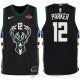 Camiseta Jabari Parker #12 Milwaukee Bucks Statement Harley 2017-18 Negro