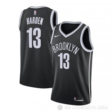 Camiseta James Harden NO 13 Brooklyn Nets Icon 2020-21 Negro