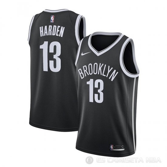 Camiseta James Harden NO 13 Brooklyn Nets Icon 2020-21 Negro - Haga un click en la imagen para cerrar