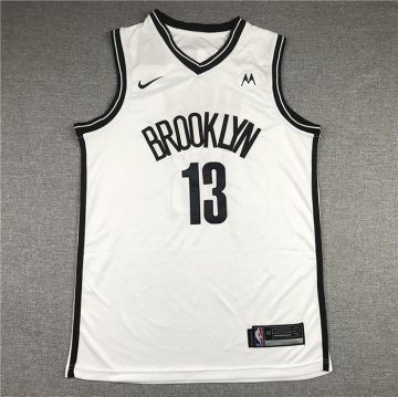 Camiseta James Hardenl NO 13 Brooklyn Nets Association 2020 Blanco