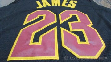 Camiseta James #23 Cleveland Cavaliers Autentico Nino 2017-18 Negro