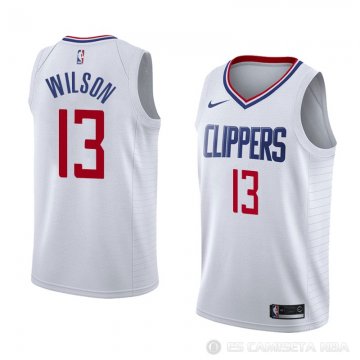 Camiseta Jamil Wilson #13 Los Angeles Clippers Association 2018 Blanco