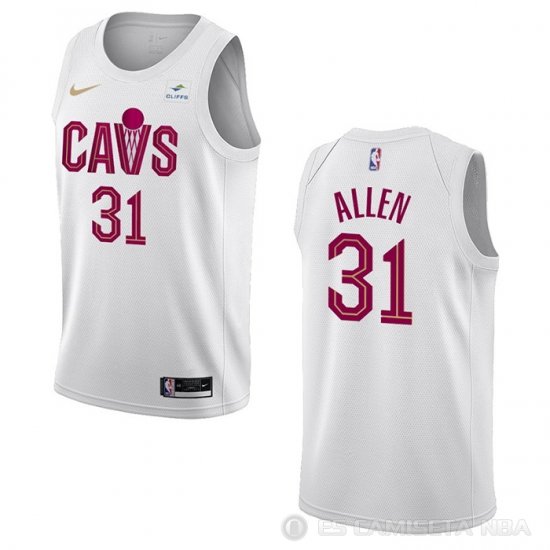 Camiseta Jarrett Allen #31 Cleveland Cavaliers Association 2022-23 Blanco - Haga un click en la imagen para cerrar
