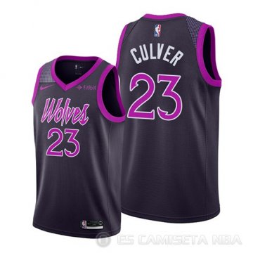 Camiseta Jarrett Culver #23 Minnesota Timberwolves Ciudad 2019-20 Violeta