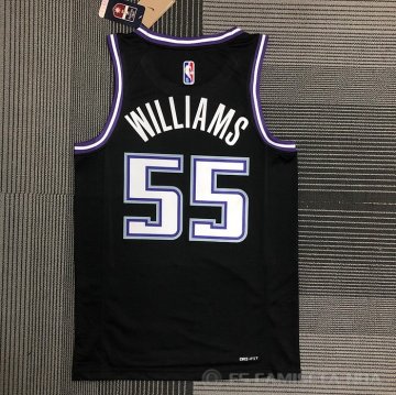 Camiseta Jason Williams NO 55 Sacramento Kings Ciudad 2021-22 Negro