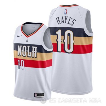 Camiseta Jaxson Hayes #10 New Orleans Pelicans Earned 2018-19 Blanco