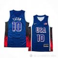 Camiseta Jayson Tatum #10 USA 2024 Azul1