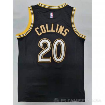 Camiseta John Collins NO 20 Atlanta Hawks Ciudad 2020-21 Negro