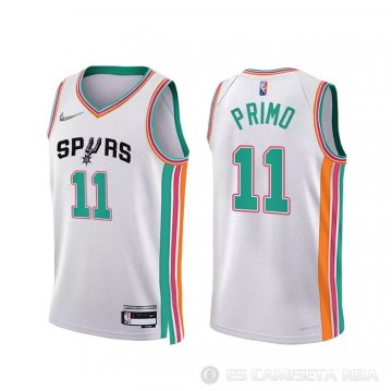 Camiseta Joshua Primo NO 11 San Antonio Spurs Ciudad 2021-22 Blanco
